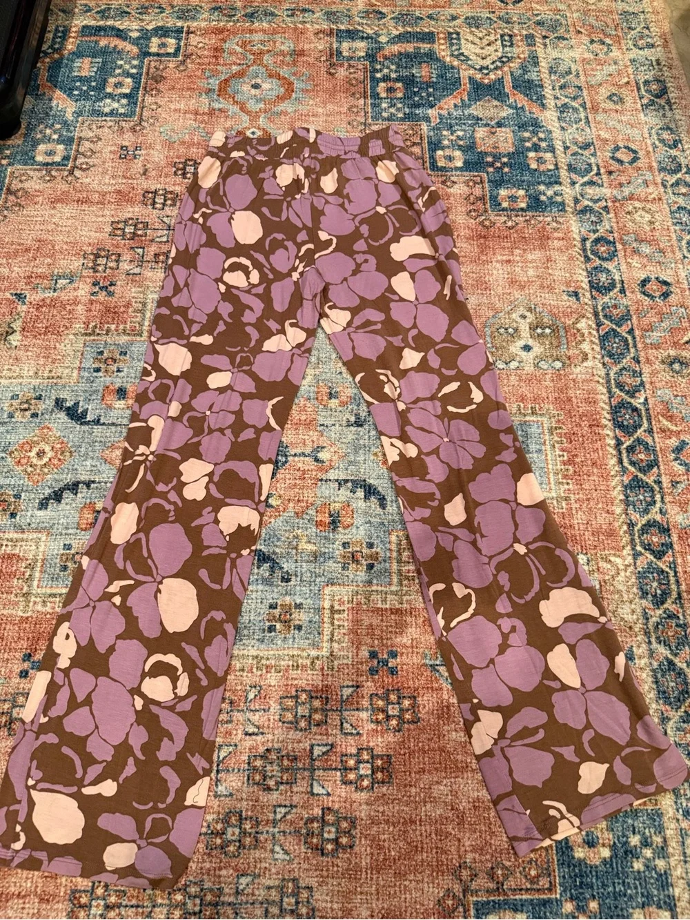 stars above Purple & Brown Floral Loungewear Set